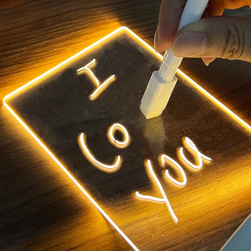 Lámpara Creativa de Mensajes - Pizarra Iluminada